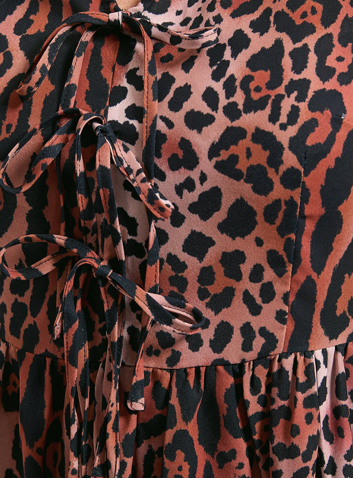 DOROTHY PERKINS Bow Front Blouson Sleeve Printed Midi Dress 12 - Image 5 thumbnail